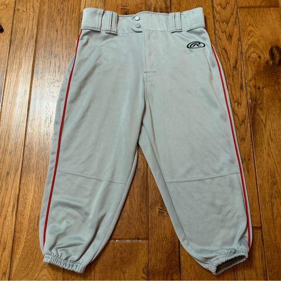 Rawlings | Gray with red piping baseball knickers | sz M - Picture 12 of 14